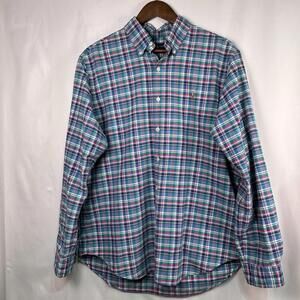Ralph Lauren Classic Fit Plaid Button Down Shirt Mens Large Multicolor